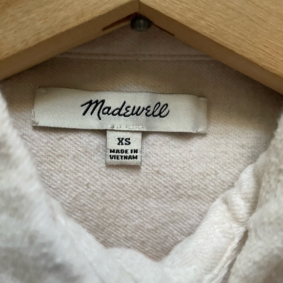 ✨ Madewell Flannel Classic Ex-Boyfriend Popover Half Button Shirt - Picture 9 of 10
